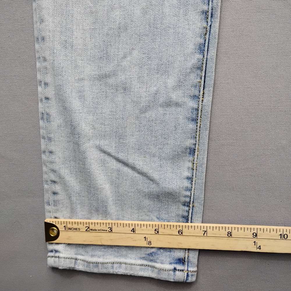 American Eagle Slim Straight Jeans Mens 32x34 Light Wash Blue Denim Stretch - Picture 4 of 7